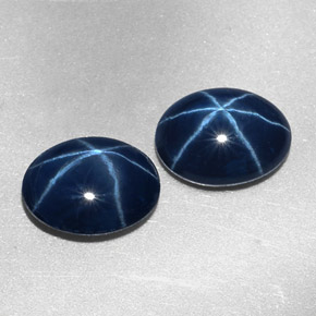 2.74 ct Blue Star Sapphire Stone, Natural Star Sapphire in Oval Cabochon Shape for Sale