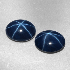 Star Sapphire Gemstone in 8 x 6 mm (calibrated) Size for Sale, Star Sapphire Stone in Blue Color