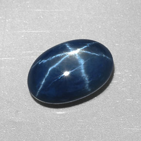 Star Sapphire Gemstone in 9.5 x 6.5 mm Size for Sale, Star Sapphire Stone in Blue Color