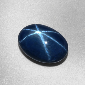 2.27 ct Blue Star Sapphire Gemstone, Star Sapphire Gem in Oval Cabochon Shape for Sale.