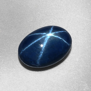 2.27 ct Blue Star Sapphire Stone, Natural Star Sapphire in Oval Cabochon Shape for Sale