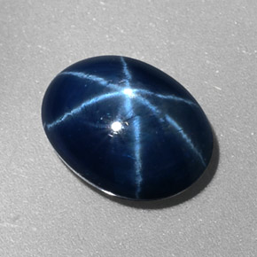 Star Sapphire Gemstone in 9 x 7 mm (calibrated) Size for Sale, Star Sapphire Stone in Blue Color
