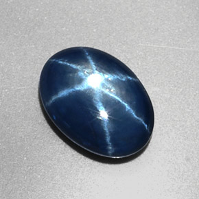1.80 ct Blue Star Sapphire Stone, Natural Star Sapphire in Oval Cabochon Shape for Sale