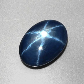 Star Sapphire Gemstone in 8.5 x 6.1 mm Size for Sale, Star Sapphire Stone in Blue Color