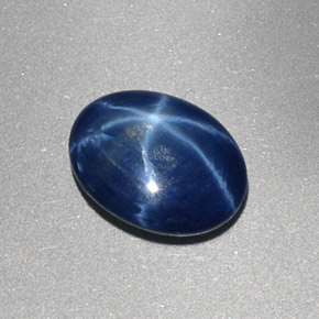 Star Sapphire Gemstone in 8.2 x 6.3 mm Size for Sale, Star Sapphire Stone in Blue Color