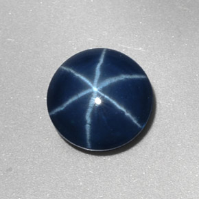 Star Sapphire Gemstone in 7.5 mm Size for Sale, Star Sapphire Stone in Blue Color