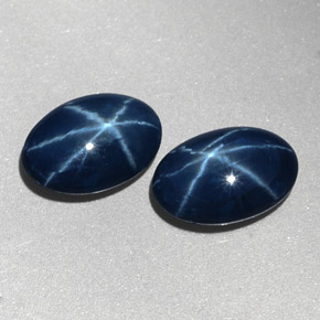 4.15 ct Blue Star Sapphire Stone, Natural Star Sapphire in Oval Cabochon Shape for Sale