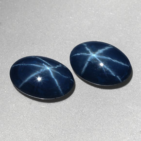 Star Sapphire Gemstone in 9 x 6.2 mm Size for Sale, Star Sapphire Stone in Blue Color