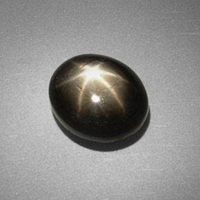 Star Sapphire Gemstone in 11 x 9 mm (calibrated) Size for Sale, Star Sapphire Stone in Black Color