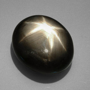39.38 ct Black Star Sapphire Stone, Natural Star Sapphire in Oval Cabochon Shape for Sale