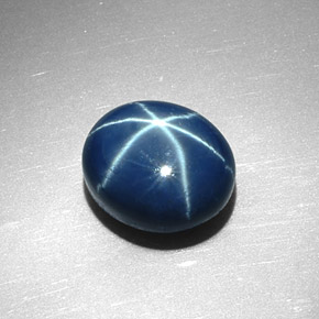 Star Sapphire Gemstone in 11 x 9 mm (calibrated) Size for Sale, Star Sapphire Stone in Blue Color