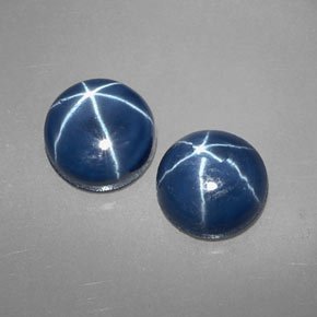 Star Sapphire Gemstone in 6.5 mm (calibrated) Size for Sale, Star Sapphire Stone in Blue Color