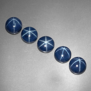 4.82 ct Blue Star Sapphire Stone, Natural Star Sapphire in Round Cabochon Shape for Sale
