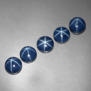 Star Sapphire Gemstone in 5 mm (calibrated) Size for Sale, Star Sapphire Stone in Blue Color
