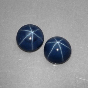 2.37 ct Blue Star Sapphire Stone, Natural Star Sapphire in Round Cabochon Shape for Sale