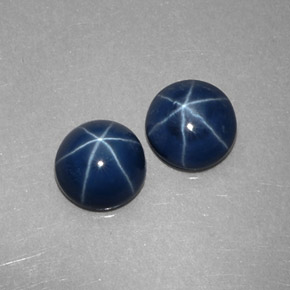 Star Sapphire Gemstone in 6 mm (calibrated) Size for Sale, Star Sapphire Stone in Blue Color