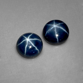 2.46 ct Blue Star Sapphire Stone, Natural Star Sapphire in Round Cabochon Shape for Sale