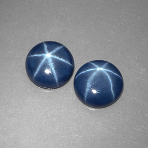 1.97 ct Blue Star Sapphire Stone, Natural Star Sapphire in Round Cabochon Shape for Sale