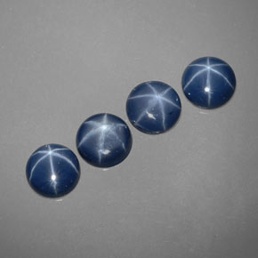 3.64 ct Blue Star Sapphire Gemstone, Star Sapphire Gem in Round Cabochon Shape for Sale.