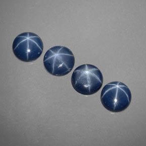 3.64 ct Blue Star Sapphire Stone, Natural Star Sapphire in Round Cabochon Shape for Sale