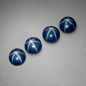 4.22 ct Blue Star Sapphire Gemstone, Star Sapphire Gem in Round Cabochon Shape for Sale.