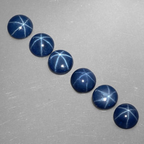 3.15 ct Blue Star Sapphire Stone, Natural Star Sapphire in Round Cabochon Shape for Sale