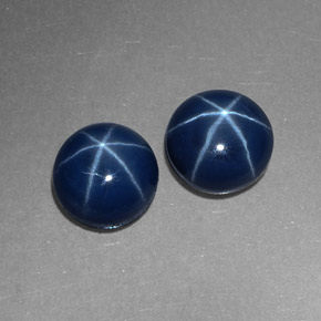 3.43 ct Blue Star Sapphire Stone, Natural Star Sapphire in Round Cabochon Shape for Sale