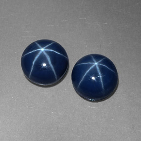 Star Sapphire Gemstone in 6 mm (calibrated) Size for Sale, Star Sapphire Stone in Blue Color