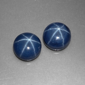 3.16 ct Blue Star Sapphire Stone, Natural Star Sapphire in Round Cabochon Shape for Sale