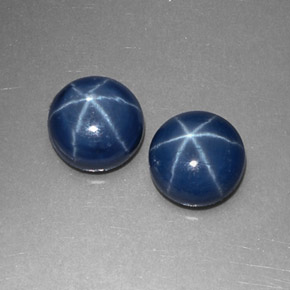 Star Sapphire Gemstone in 6 mm (calibrated) Size for Sale, Star Sapphire Stone in Blue Color