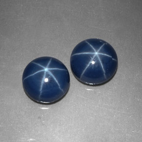 3.16 ct Blue Star Sapphire Stone, Natural Star Sapphire in Round Cabochon Shape for Sale