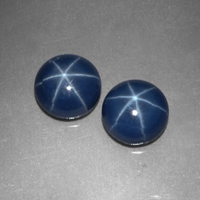 Star Sapphire Gemstone in 6 mm (calibrated) Size for Sale, Star Sapphire Stone in Blue Color