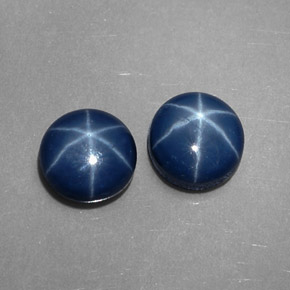 3.35 ct Blue Star Sapphire Stone, Natural Star Sapphire in Round Cabochon Shape for Sale