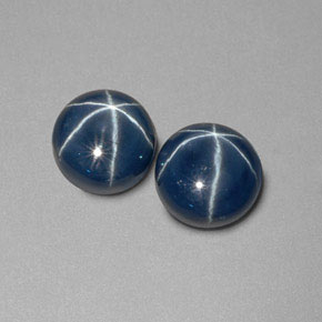 3.67 ct Blue Star Sapphire Gemstone, Star Sapphire Gem in Round Cabochon Shape for Sale.