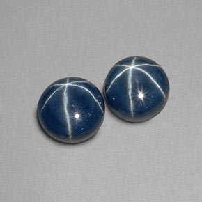 3.67 ct Blue Star Sapphire Stone, Natural Star Sapphire in Round Cabochon Shape for Sale