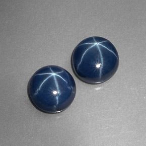 3.10 ct Blue Star Sapphire Stone, Natural Star Sapphire in Round Cabochon Shape for Sale