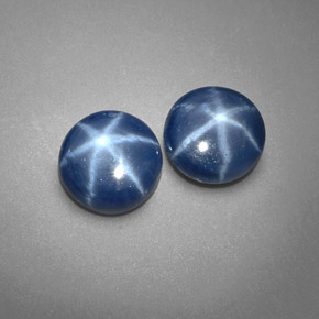 1.93 ct Blue Star Sapphire Stone, Natural Star Sapphire in Round Cabochon Shape for Sale