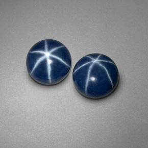 Star Sapphire Gemstone in 6 mm (calibrated) Size for Sale, Star Sapphire Stone in Blue Color