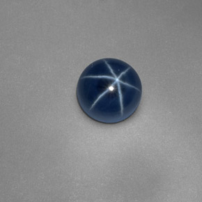 1.27 ct Blue Star Sapphire Stone, Natural Star Sapphire in Round Cabochon Shape for Sale