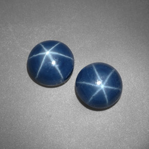 2.54 ct Blue Star Sapphire Stone, Natural Star Sapphire in Round Cabochon Shape for Sale