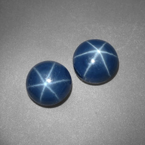 Star Sapphire Gemstone in 6 mm (calibrated) Size for Sale, Star Sapphire Stone in Blue Color