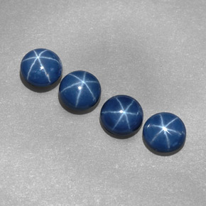 Star Sapphire Gemstone in 5 mm (calibrated) Size for Sale, Star Sapphire Stone in Blue Color