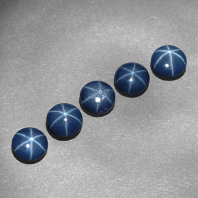 3.04 ct Blue Star Sapphire Stone, Natural Star Sapphire in Round Cabochon Shape for Sale