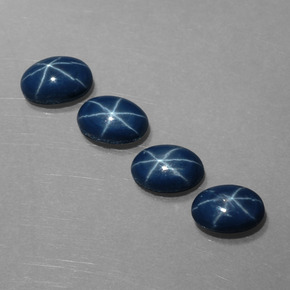 Star Sapphire Gemstone in 6.2 x 4.3 mm Size for Sale, Star Sapphire Stone in Blue Color