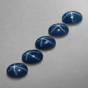3.48 ct Blue Star Sapphire Stone, Natural Star Sapphire in Oval Cabochon Shape for Sale
