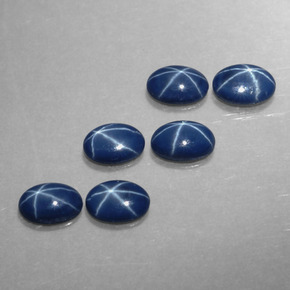 2.95 ct Blue Star Sapphire Stone, Natural Star Sapphire in Oval Cabochon Shape for Sale