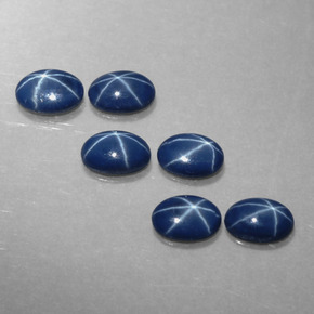 Star Sapphire Gemstone in 6 x 4 mm (calibrated) Size for Sale, Star Sapphire Stone in Blue Color