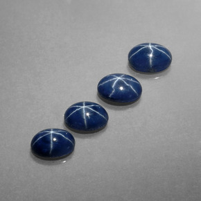 3.07 ct Blue Star Sapphire Stone, Natural Star Sapphire in Oval Cabochon Shape for Sale