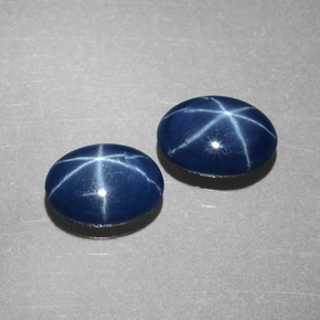 1.96 ct Blue Star Sapphire Stone, Natural Star Sapphire in Oval Cabochon Shape for Sale