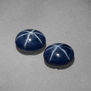 Star Sapphire Gemstone in 7 x 5 mm (calibrated) Size for Sale, Star Sapphire Stone in Blue Color